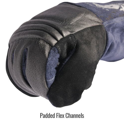 BSX® Grain Pigskin & Split Cowhide Stick Glove - Padded Flex Channels